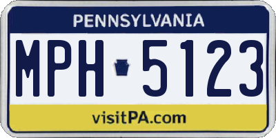PA license plate MPH5123