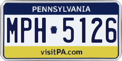 PA license plate MPH5126