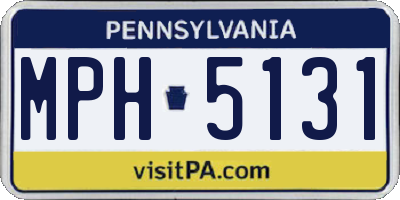 PA license plate MPH5131
