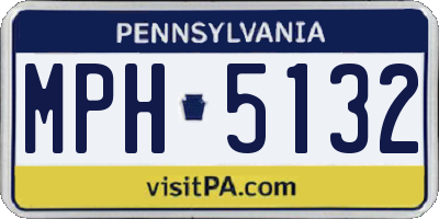 PA license plate MPH5132
