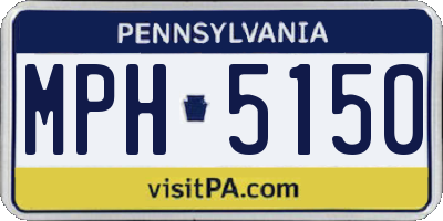 PA license plate MPH5150