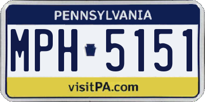 PA license plate MPH5151