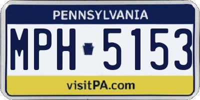 PA license plate MPH5153
