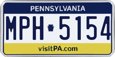 PA license plate MPH5154