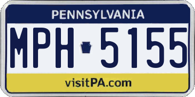 PA license plate MPH5155