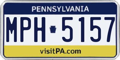 PA license plate MPH5157