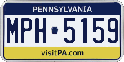 PA license plate MPH5159