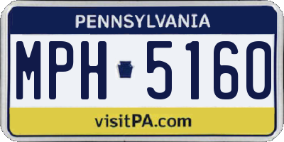PA license plate MPH5160