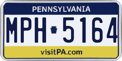 PA license plate MPH5164