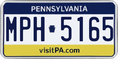 PA license plate MPH5165