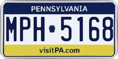 PA license plate MPH5168