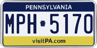 PA license plate MPH5170