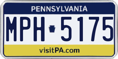 PA license plate MPH5175