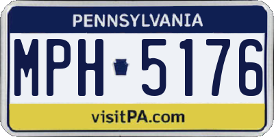 PA license plate MPH5176