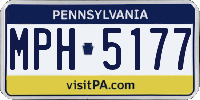 PA license plate MPH5177