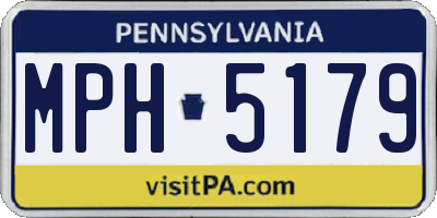 PA license plate MPH5179