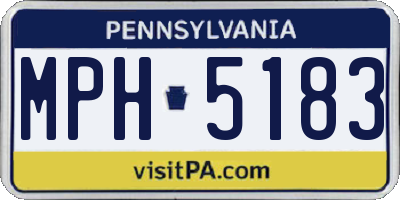 PA license plate MPH5183