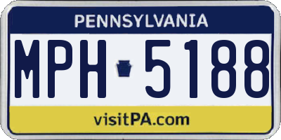 PA license plate MPH5188