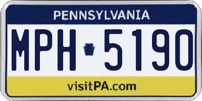 PA license plate MPH5190