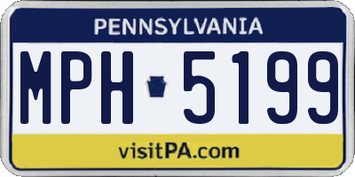 PA license plate MPH5199
