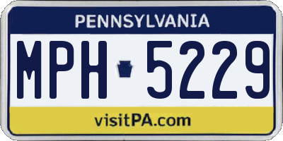 PA license plate MPH5229