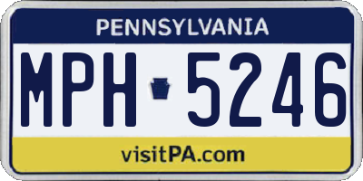 PA license plate MPH5246