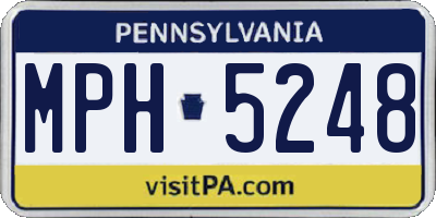PA license plate MPH5248