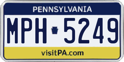 PA license plate MPH5249