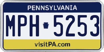 PA license plate MPH5253