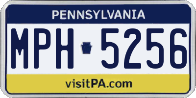 PA license plate MPH5256