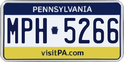 PA license plate MPH5266