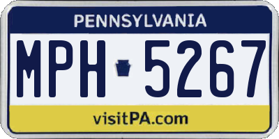 PA license plate MPH5267