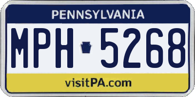 PA license plate MPH5268