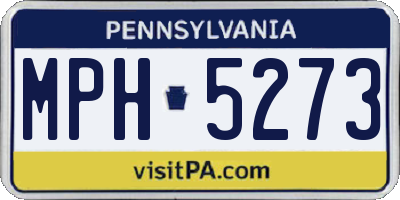 PA license plate MPH5273
