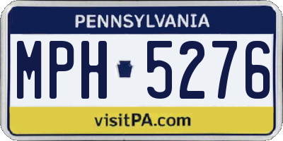 PA license plate MPH5276