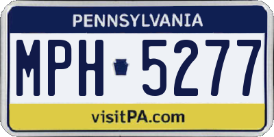 PA license plate MPH5277