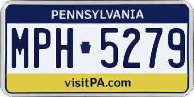 PA license plate MPH5279