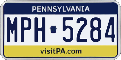 PA license plate MPH5284