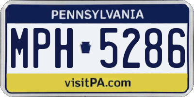 PA license plate MPH5286
