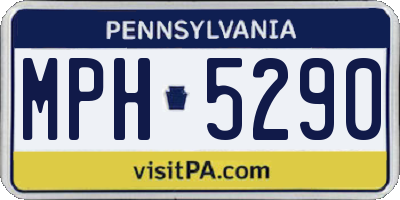 PA license plate MPH5290