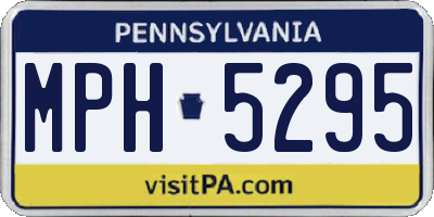 PA license plate MPH5295