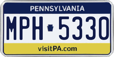 PA license plate MPH5330