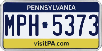PA license plate MPH5373