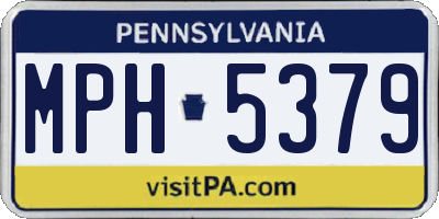 PA license plate MPH5379