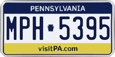 PA license plate MPH5395