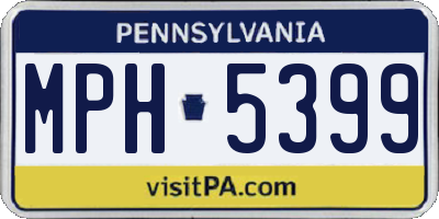 PA license plate MPH5399