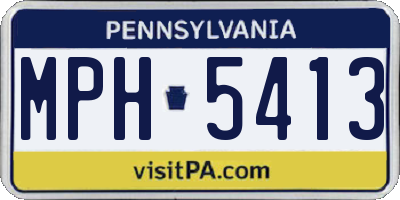 PA license plate MPH5413