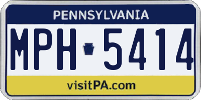 PA license plate MPH5414