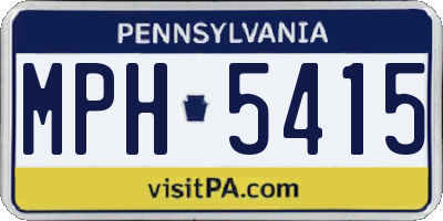 PA license plate MPH5415