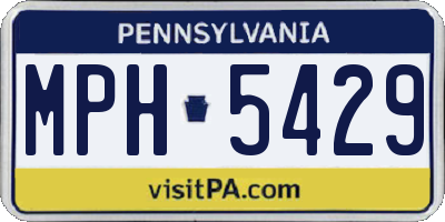 PA license plate MPH5429